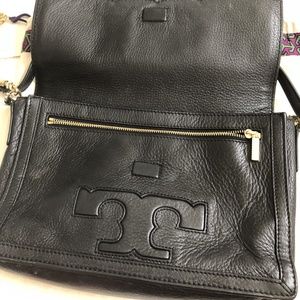 Tory Burch, Black Leather Crossbody/Messenger